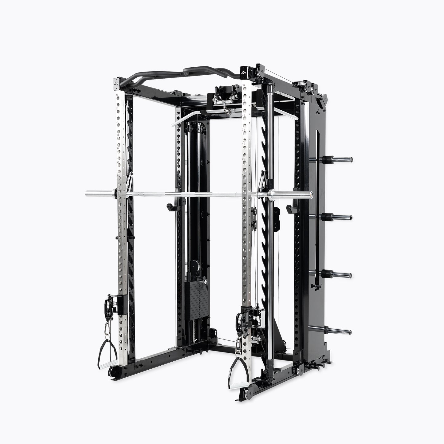 Rep Fitness - Altitude Power rack with smith machine and functional trainer, white background - Gym Equip
