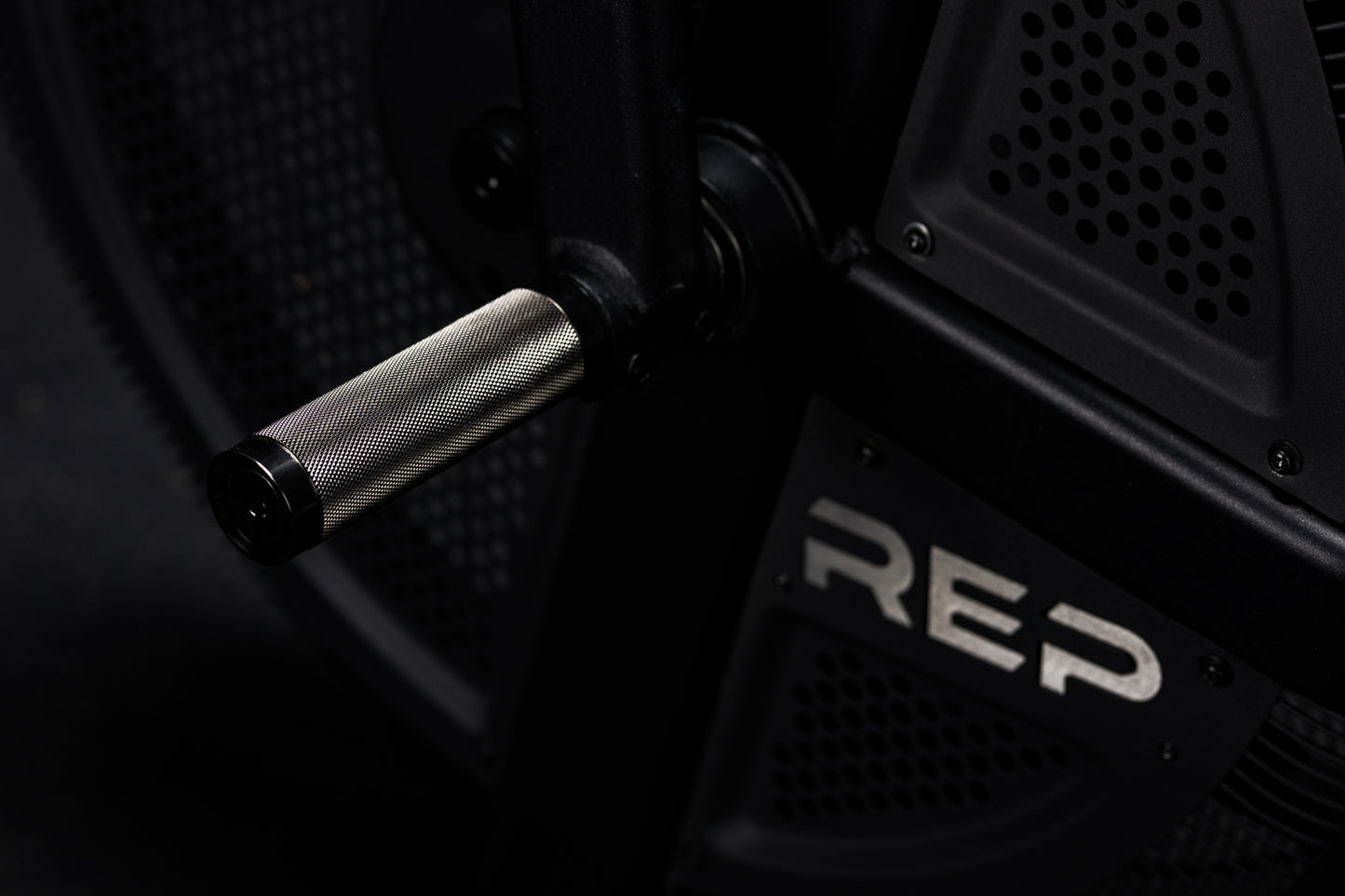 Rep Fitness - Strive Airbike with VPR Detail view knurl foot rest- Gym Equip
