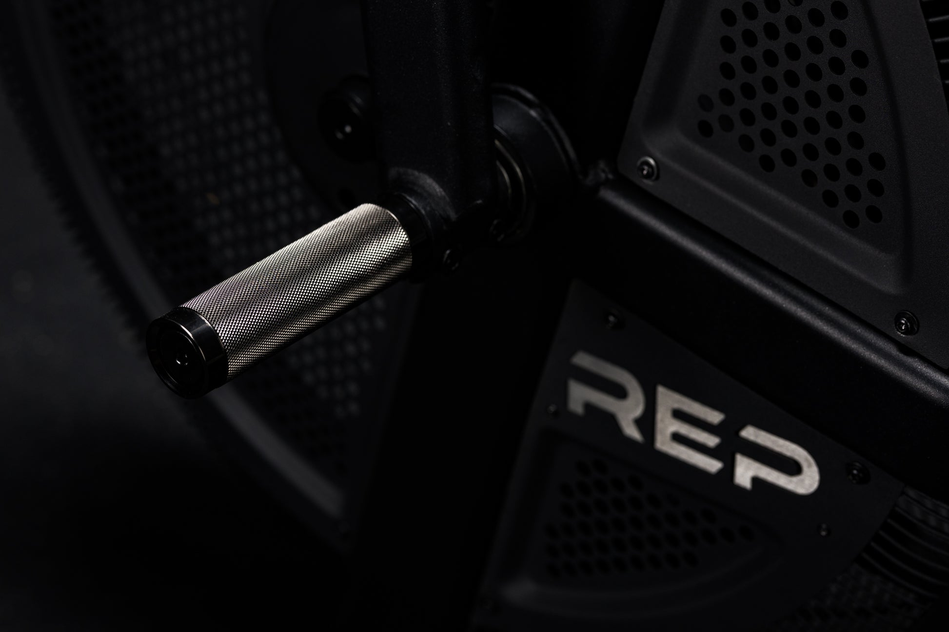 Rep Fitness - Strive Airbike with VPR Detail view knurl foot rest- Gym Equip