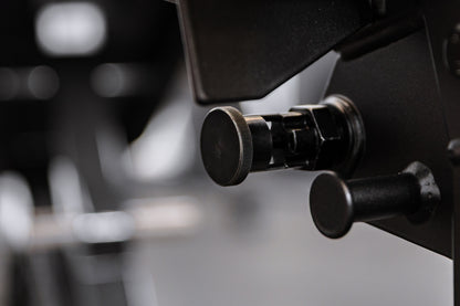 Rep Fitness - Leg Extension Attachment Close up of knobs - Gym Equip