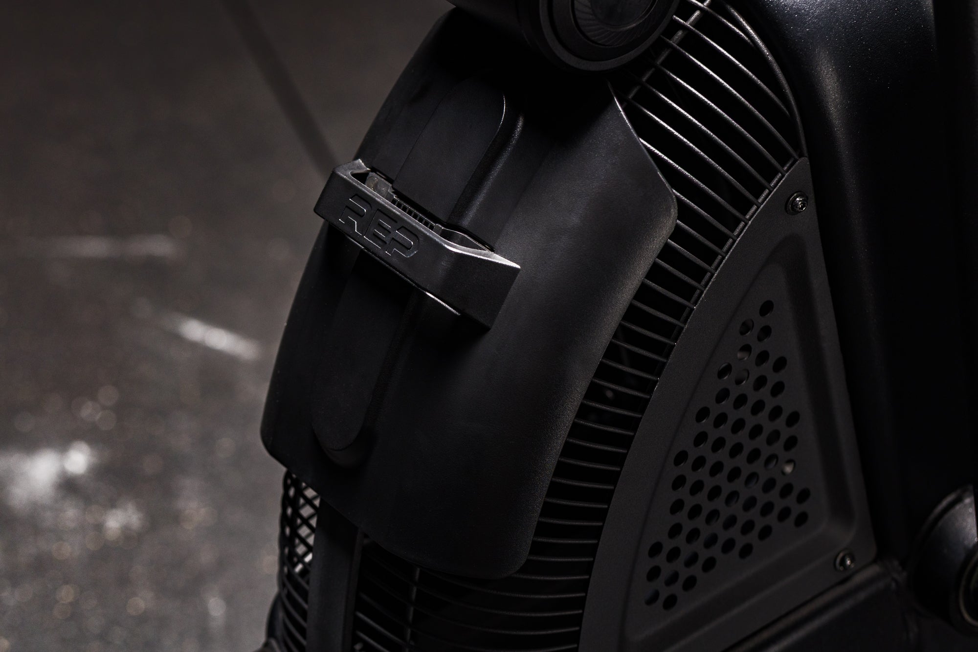 Rep Fitness - Close up of magnetic wind diverter - Gym Equip