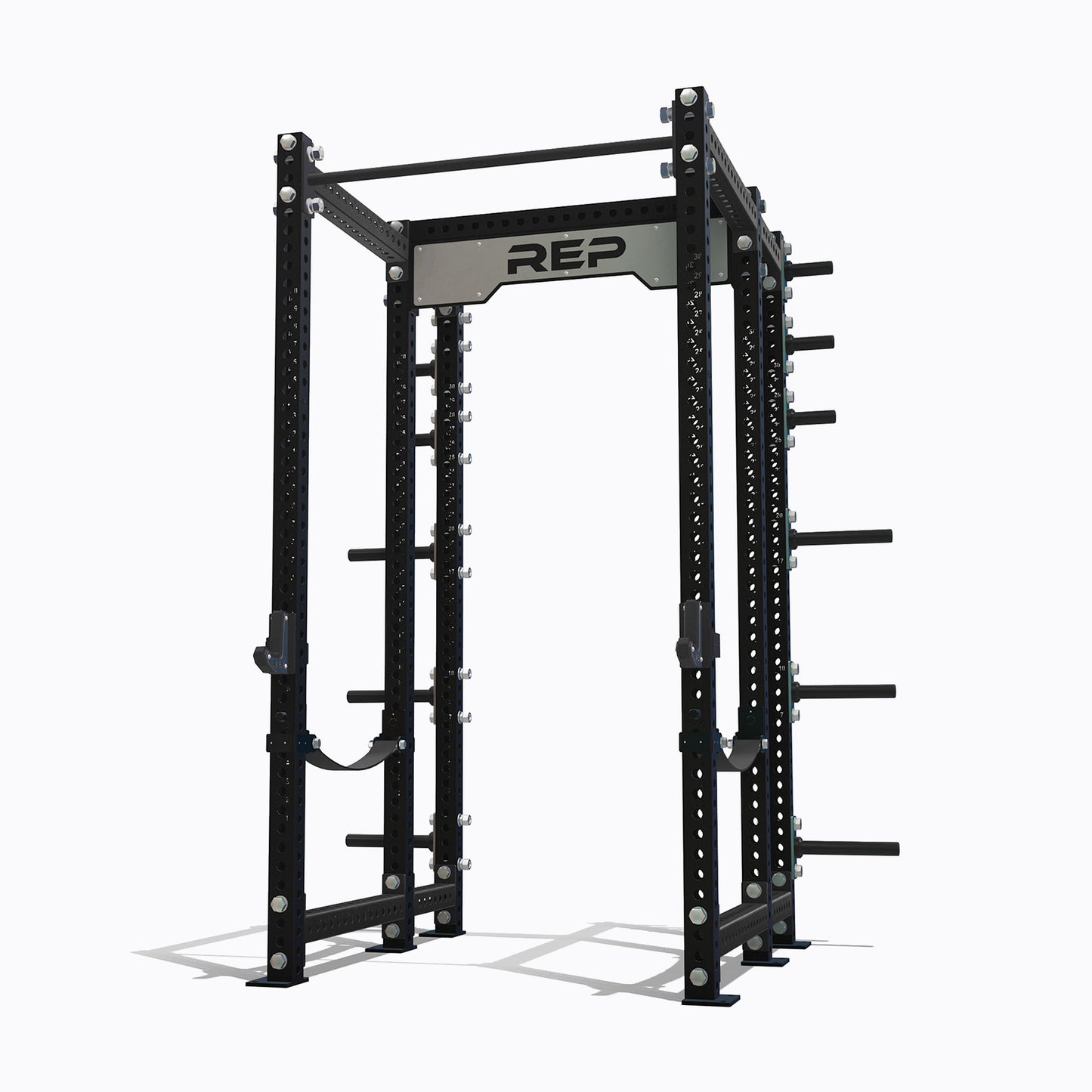 Rep Fitness - PR5000 Power Rack, 6 Post, straps safeties and weight horns - Gym Equip