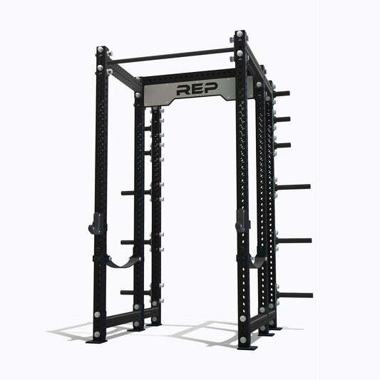 Rep Fitness - PR5000 Power Rack, 6 Post, straps safeties and weight horns - Gym Equip