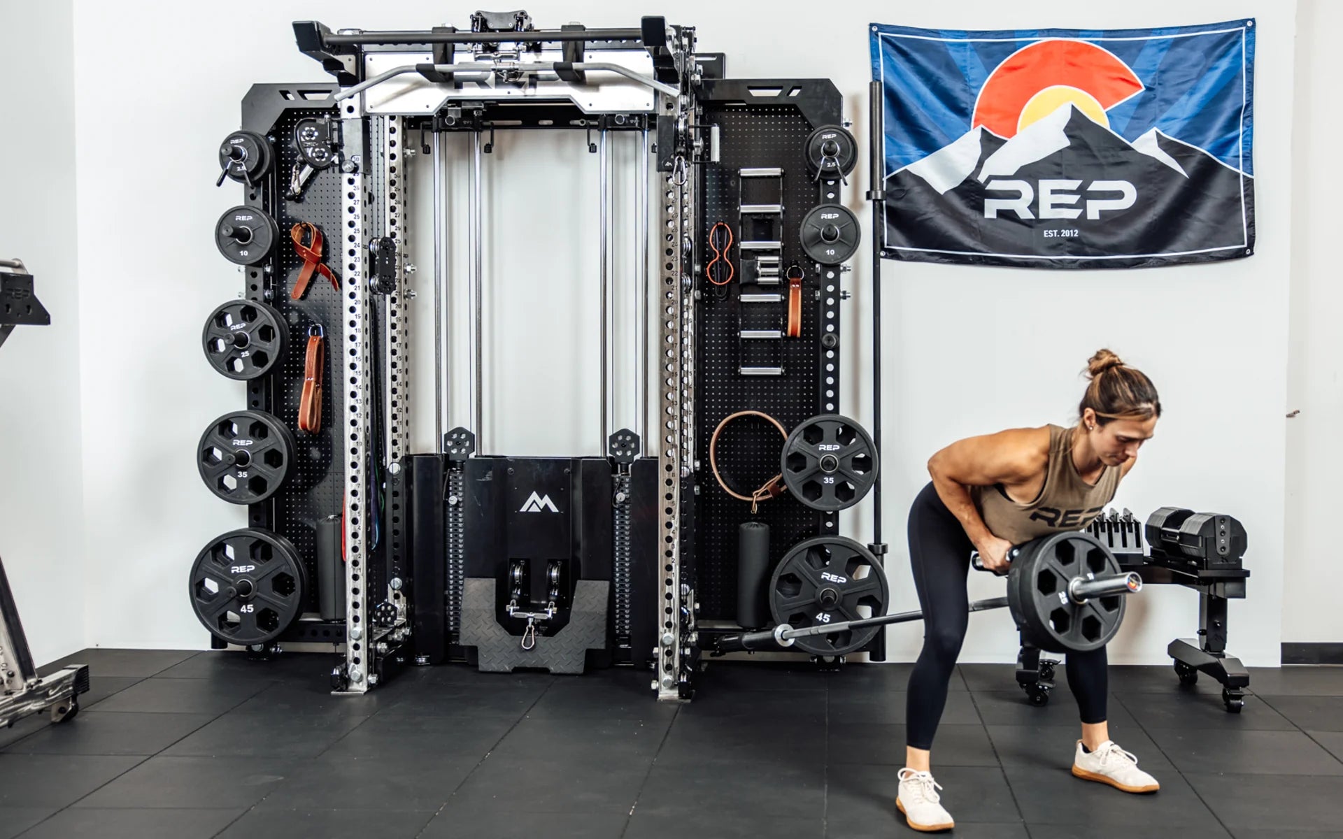 Rep Fitness - Kleva Rack Mounteded land mine -  Land mine row - Gym Equip