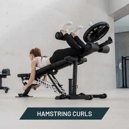 Hamstring curls with the ABX Leg Developer