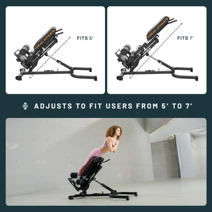 Hyper Pro X adjusts to fit users from 5 ft to 7 ft